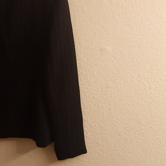 Le Suit Petite Office Career Work Minimalist Travel Size 6 Black Stripes Color H - Picture 5 of 10